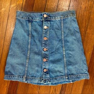 Karlie Kloss Express Button Up Denim Skirt Size 00